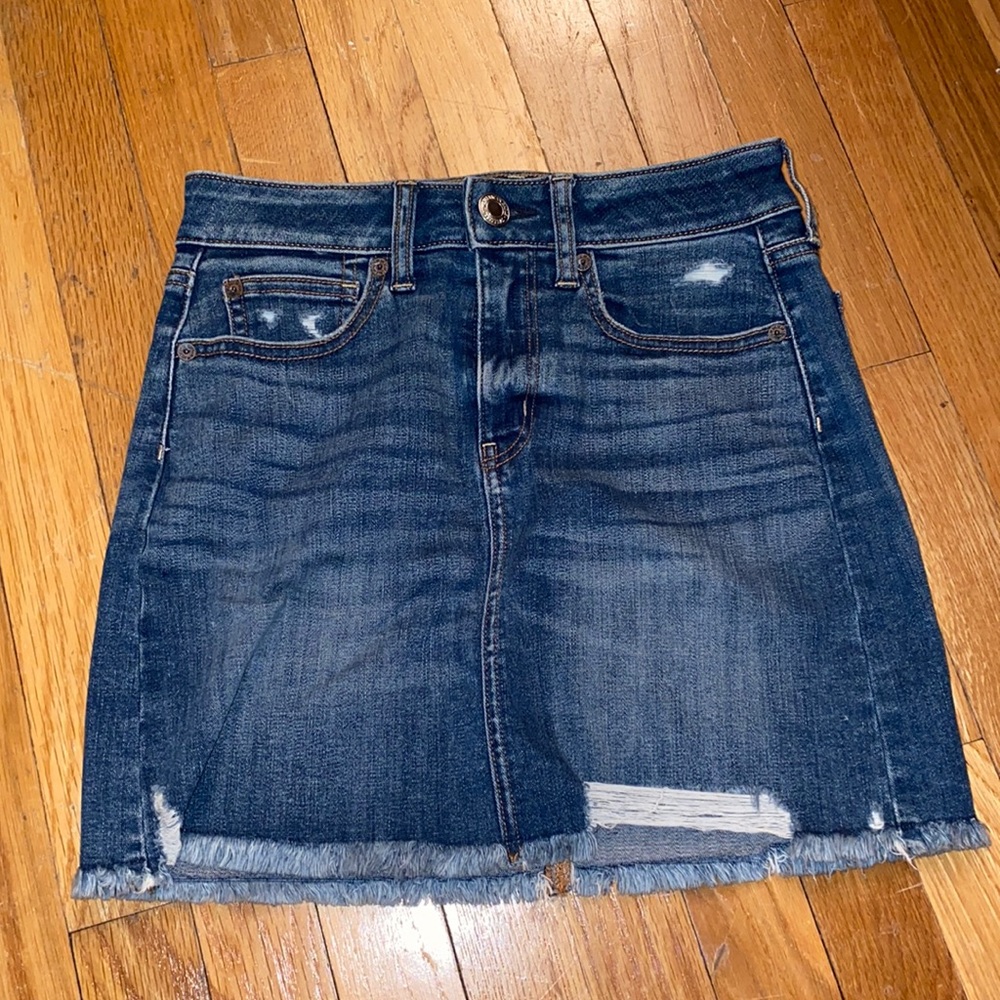 american eagle denim skirt